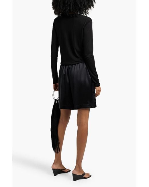 Another Tomorrow Black Oberteil aus lyocell-jersey