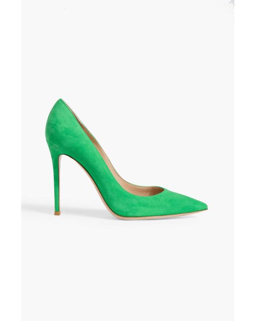 Gianvito Rossi Green Gianvito 105 Suede Pumps