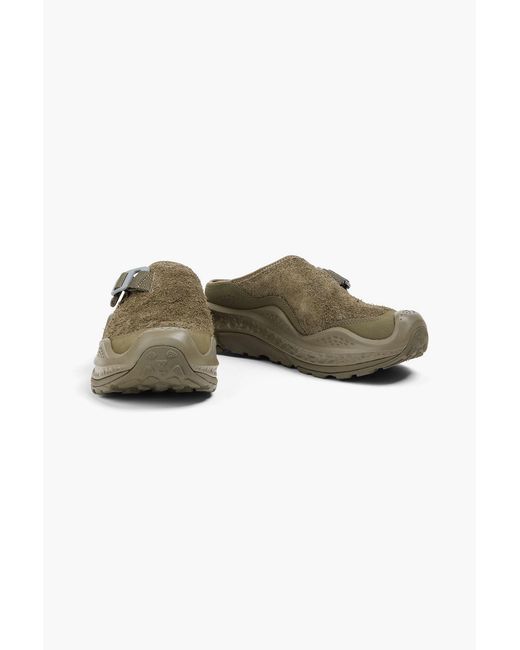 Hoka One One Green Ora Primo Suede Slip-on Sneakers for men