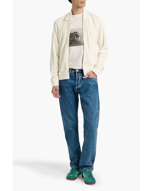 Orlebar Brown Natural Brendon Ribbed Cotton-terry Zip-up Sweatshirt for men