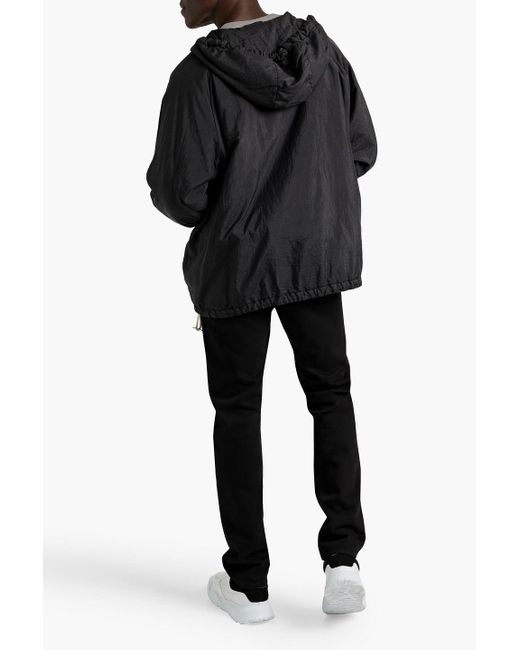 Jil Sander Black Shell Hooded Jacket for men