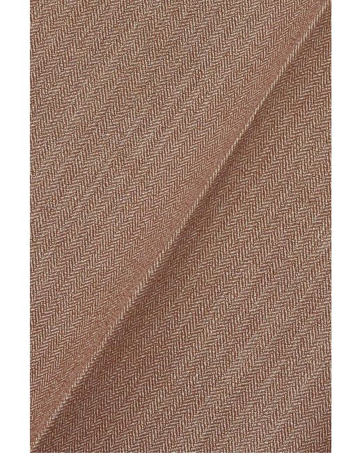 Stella McCartney Brown Wool-blend Wide-leg Pants