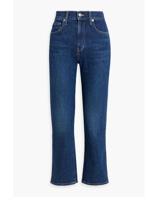 Veronica Beard Blue Joey High-rise Straight-leg Jeans