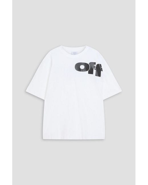 Off-White c/o Virgil Abloh White Printed Cotton-Jersey T-Shirt for men