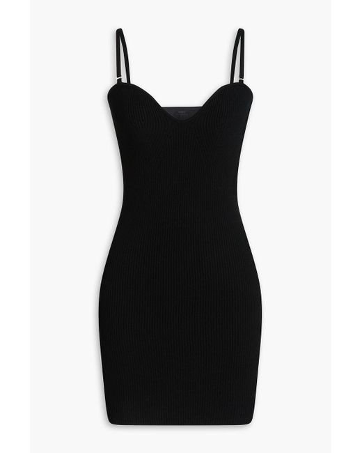 arch4 Black Cashmere Mini Dress