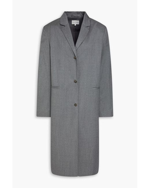 Loulou de Saison Gray Tido Wool-crepe Coat