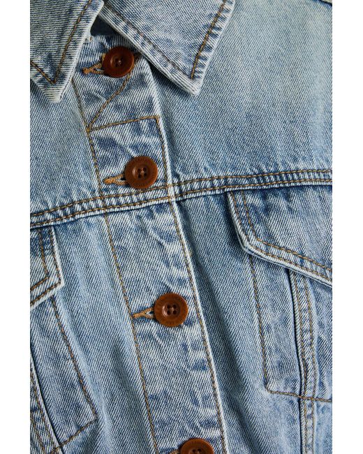 Zimmermann Blue Cropped Denim Jacket