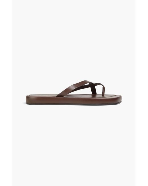 FRAME Brown Le Montauk Leather Sandals