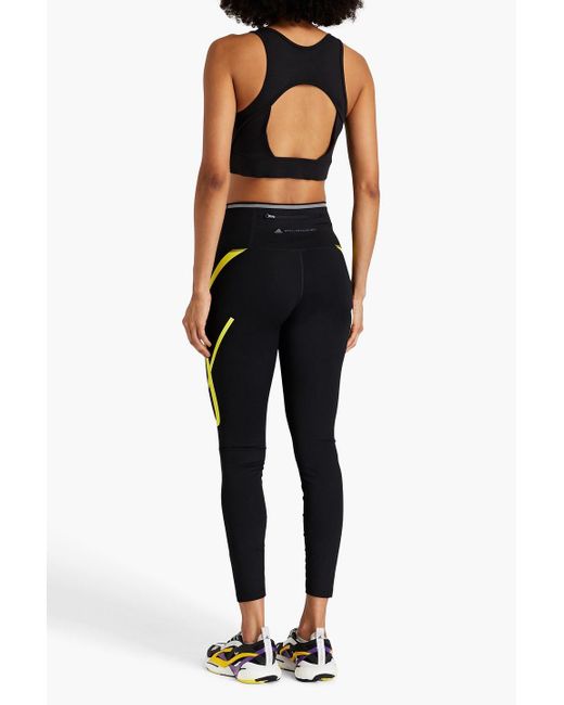 Adidas By Stella McCartney Black Logo-print Stretch leggings