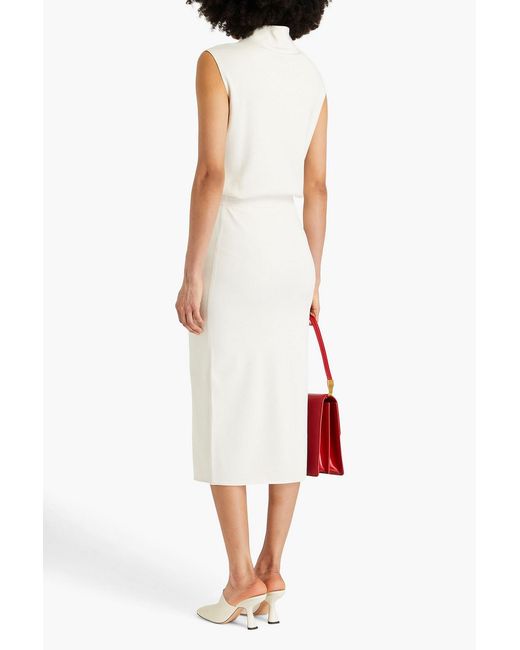 Theory White Jersey Turtleneck Top