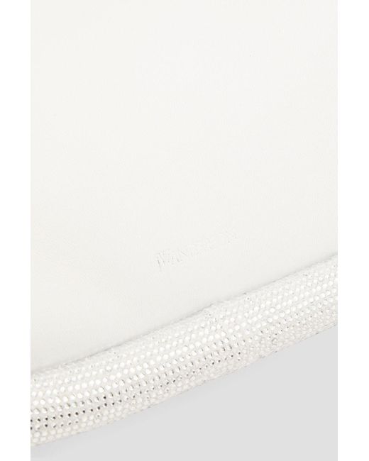 J.W. Anderson White Bumper schultertasche aus leder mit kristallverzierung