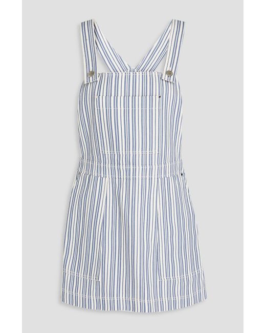 Claudie Pierlot Blue Reve Striped Denim Mini Dress