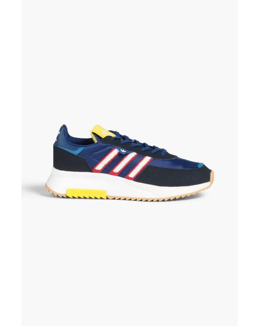 Adidas Originals Blue Retropy F2 Neoprene And Woven Sneakers for men