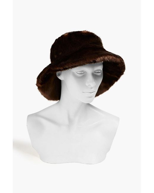 Stand Studio Brown Wera Faux Fur Bucket Hat