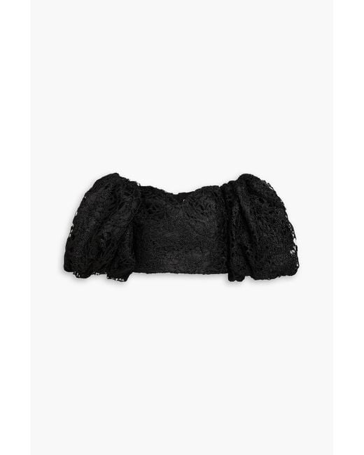 Aje. Black Patina Off-the-shoulder Embellished Taffeta Top