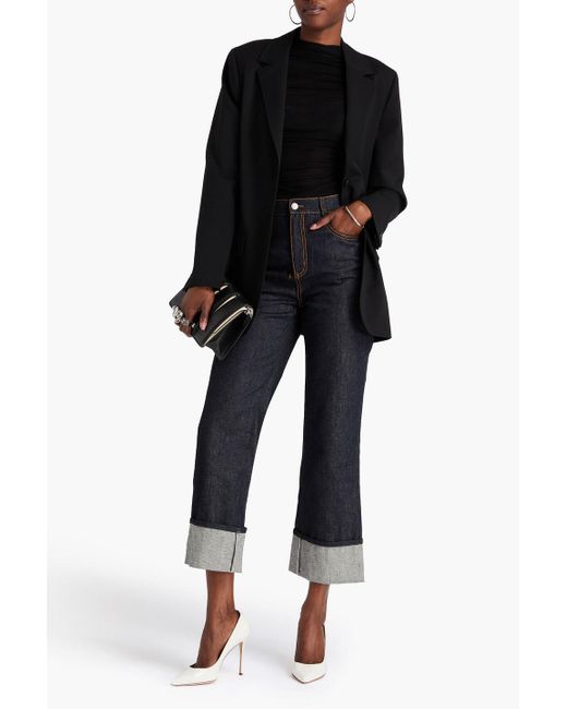 Alexander McQueen Blue Hoch sitzende jeans mit geradem bein