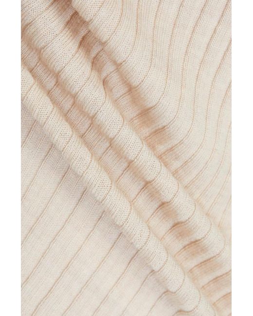 By Malene Birger White Reyne rollkragenpullover aus gerippter merinowolle