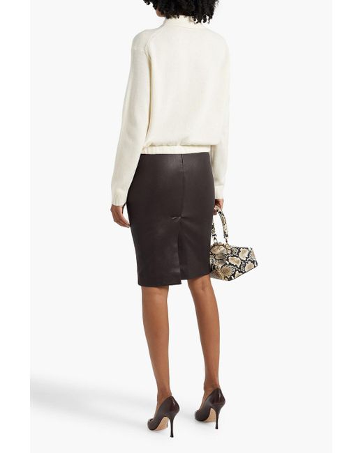 Leather pencil skirt theory best sale