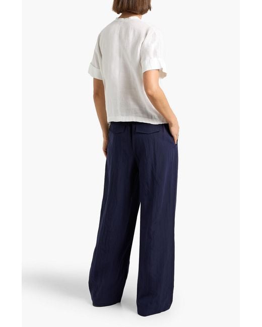 Vince White Linen Top