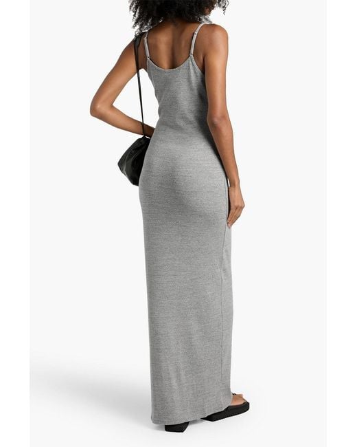 Nili Lotan Gray Judy Cotton-Jersey Maxi Dress
