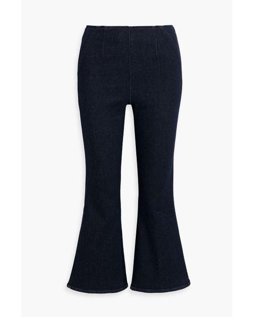 Veronica Beard Blue Hoch sitzende kick-flare-jeans "carson"
