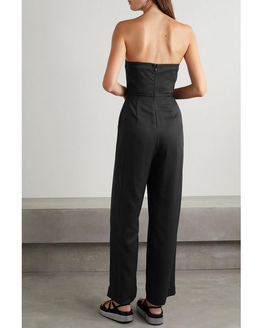 Mara Hoffman Black Clara Strapless Tm Lyocell-twill Jumpsuit