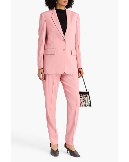 Another Tomorrow Pink Twill Blazer