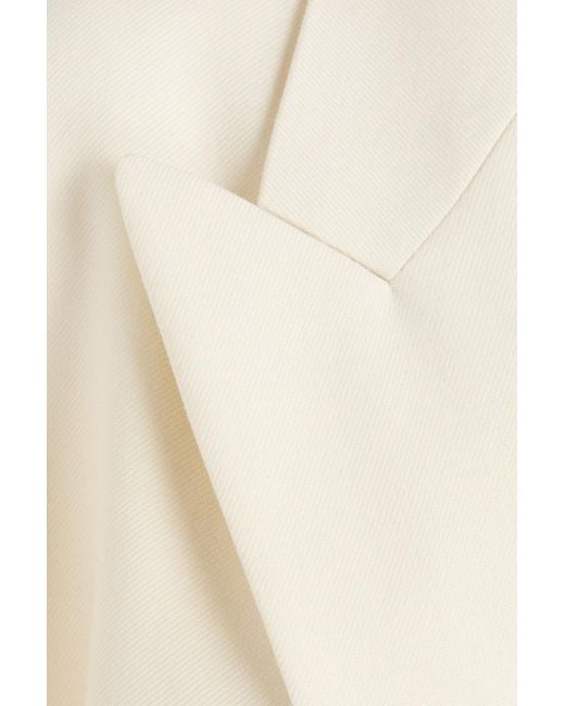Dries Van Noten Natural Double-breasted Wool-twill Blazer
