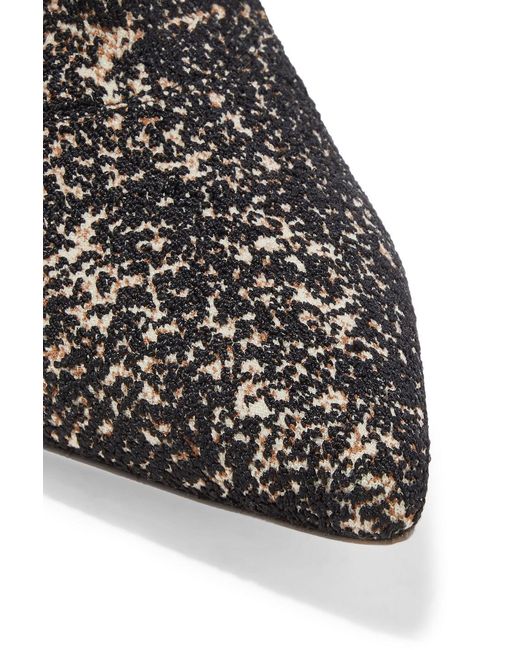 Gianvito Rossi Brown Fiona Bouclé-knit Sock Boots