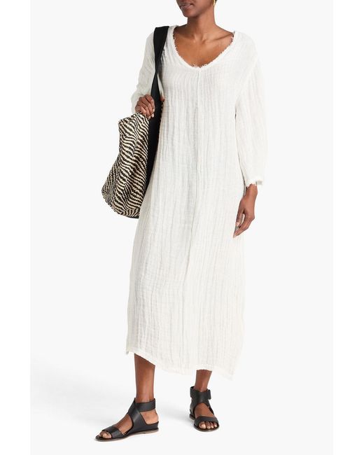 By Malene Birger White Miolla Linen-gauze Midi Dress