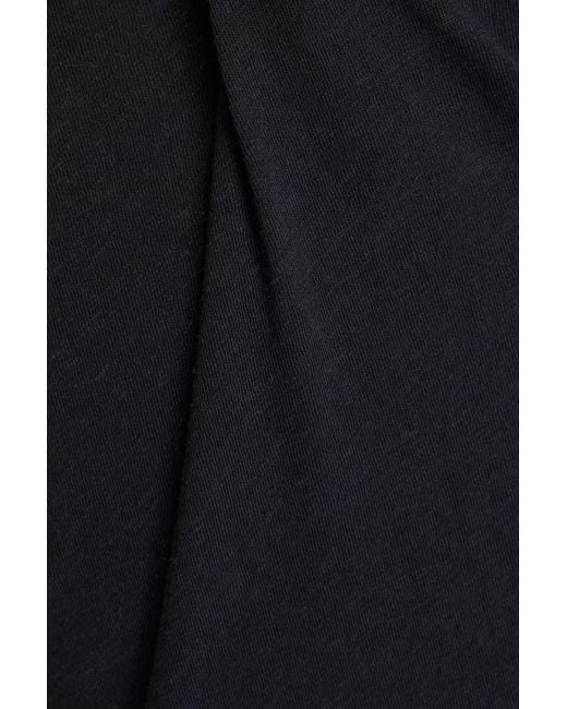Frescobol Carioca Constantino poloshirt aus jersey aus einer baumwoll-leinenmischung in Black für Herren