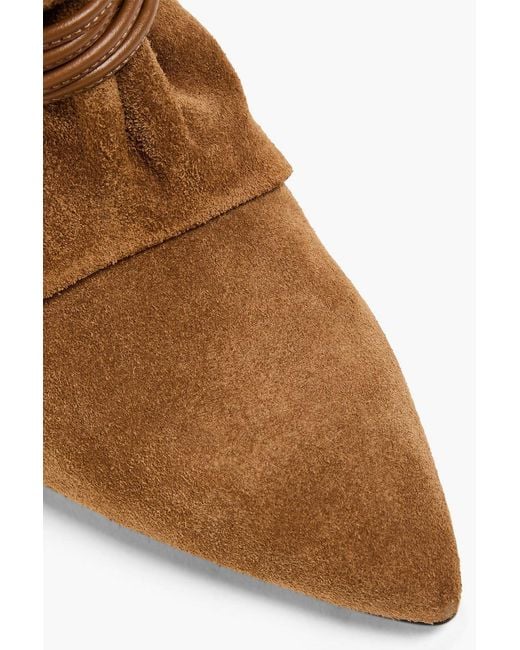 Isabel Marant Brown Edrika Embellished Suede Ankle Boots