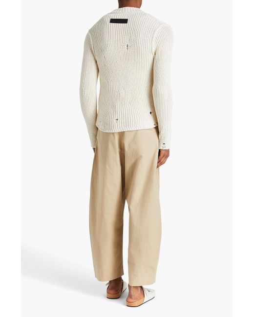 J.W. Anderson Natural Slim-fit Ribbed Cotton-blend Zip-up Sweater for men
