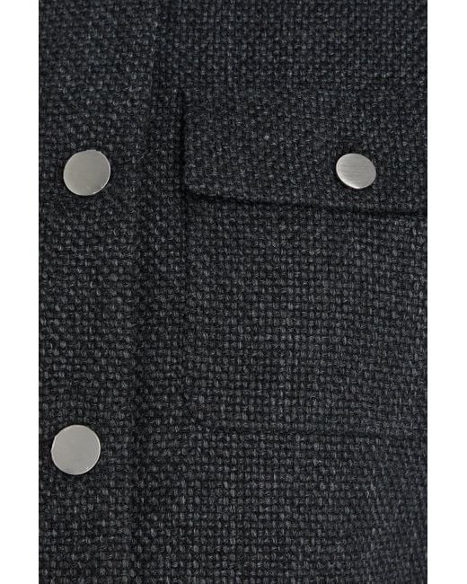 Theory Black Cropped Tweed Jacket