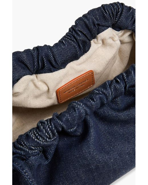 Mansur Gavriel Blue Denim Clutch