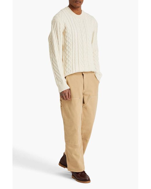 Sandro Natural Cotton-gabardine Pants for men