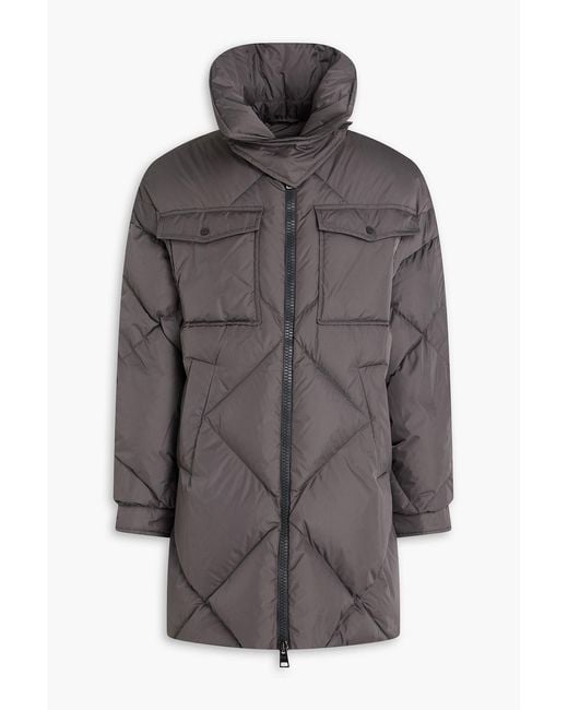 Herno Gray Quilted Shell Down Jacket