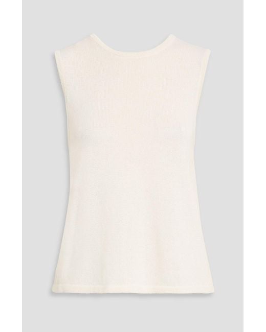 Tibi Natural Wrap-Effect Cotton Top