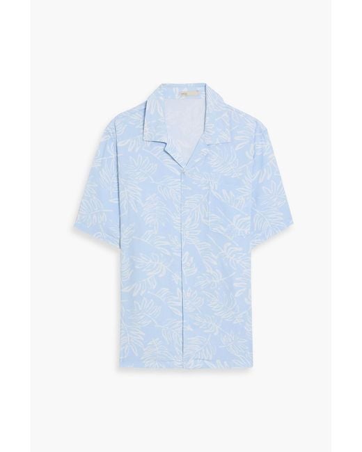 Onia Blue Printed Woven Shirt for men