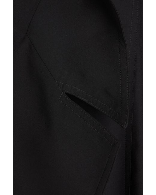 J.W. Anderson Black Trench Strapless Draped Satin-crepe Dress