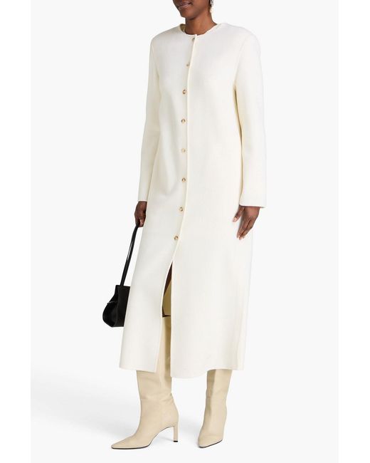 Loulou de Saison White Martil Wool And Cashmere-Blend Coat