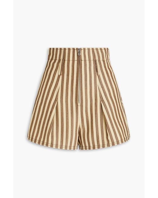 Jacquemus Natural Le Short Striped Canvas Shorts