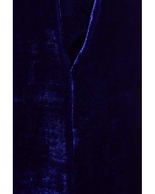 Dundas Blue Hose mit weitem bein aus samt in knitteroptik
