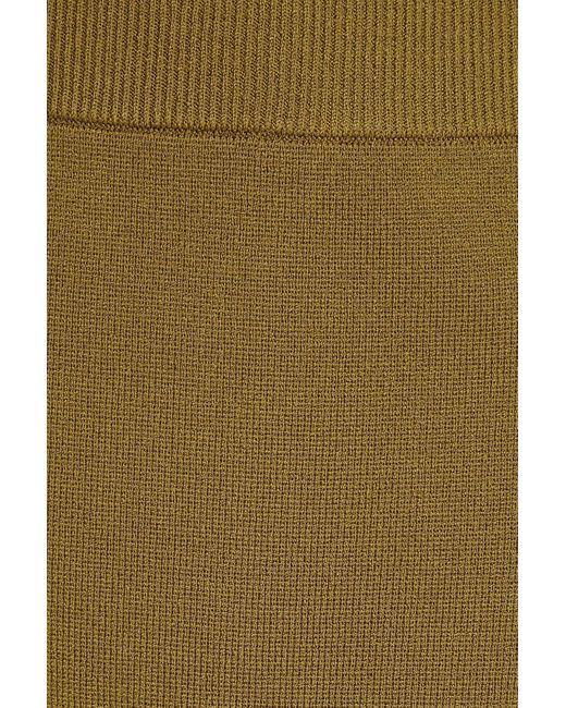 TOVE Green Stretch-knit Midi Skirt