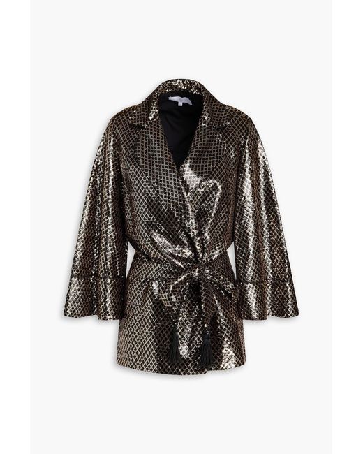 Borgo De Nor Black Una Sequined Tulle Blazer