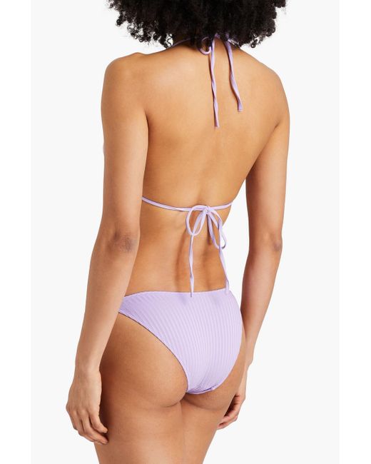 Melissa Odabash Purple Miami Ribbed Low-rise Bikini Briefs