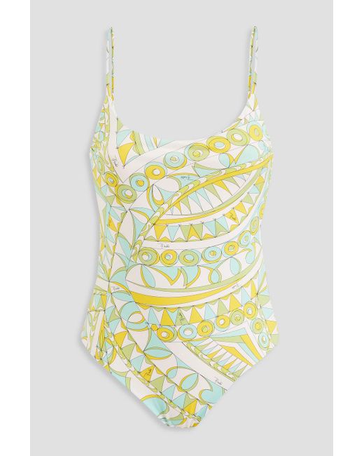 Emilio Pucci Yellow Printed Swimsuit