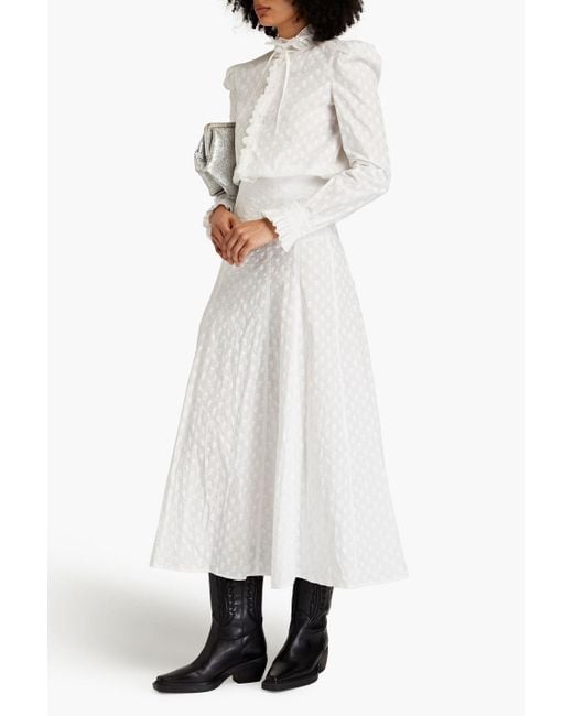 Philosophy Di Lorenzo Serafini White Midirock aus baumwolle mit floralem print