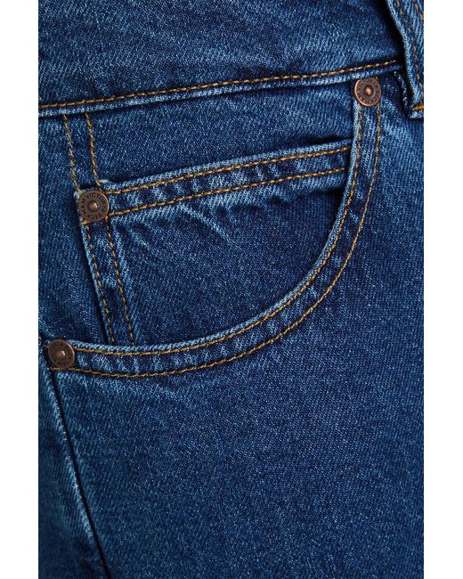 Victoria Beckham Blue Bernie High-rise Straight-leg Jeans