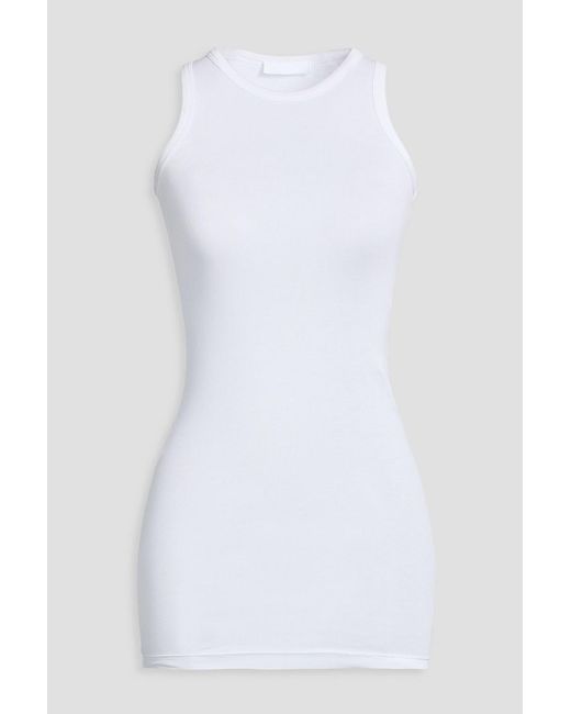 Wardrobe NYC White Cotton-Jersey Mini Dress